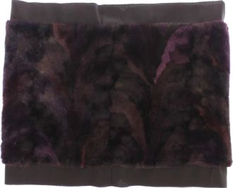 Dolce & Gabbana Purple MINK Fur Scarf Foulard Neck Womens Wrap