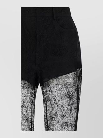 Giuseppe Di Morabito lace overlay trousers sheer design