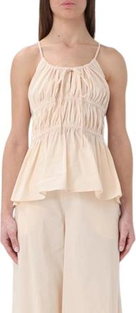 Liviana Conti Elegante Beige Mouwloze Top - Dames - Tops zonder mouwen - Beige - XS - Tops