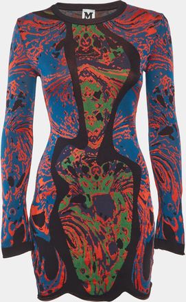 M Missoni Multicolour Intarsia Knit Mini Dress