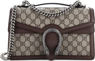 Gucci Dionysus kleine tas met ketting en GG canvas coating - Bruin