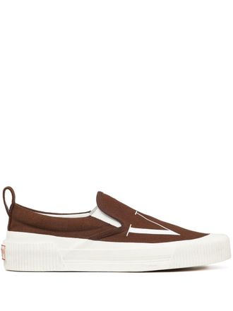 Valentino Garavani VLTN slip-on sneakers - Bruin