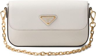 Prada Emblème shoulder bag - women - Leather - OS - White