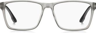 HUGO BOSS 57mm Rectangular Optical Glasses in Grey at Nordstrom