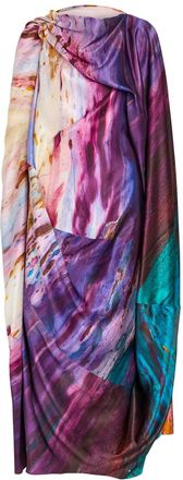 Roksanda Ilincic Robina Printed Silk Maxi Dress - Purple - 10 (UK10 / S)