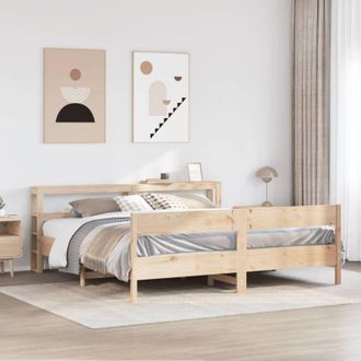 vidaXL Vidaxl - Estructura De Cama Sin Colch&oacute;n Madera Maciza De Pino 200x200 Cm