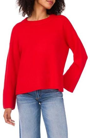 Vince Camuto Relaxed Crewneck Sweater in Bright Cherry at Nordstrom Rack, Size X-Large