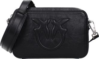 Pinko Pinko Carrie Umh&auml;ngetasche Damens Schwarzes Leder