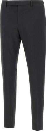 Pantaloni Torino Grey Wool Trousers- Slim Fit- Edge Collection - male - PT Torino - Suit Trousers - Gray - 2XL - Trousers