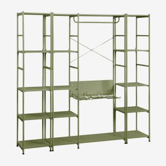 Sklum Armario Modular Abierto De 3 Piezas Con 2 Estanter&iacute;as En Hierro Elviah Sklum