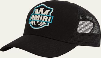 Amiri Mens MA Canvas Trucker Hat