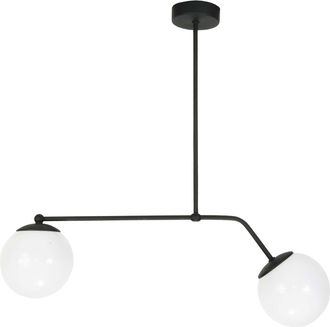 OEM L&aacute;mpara De Techo Con Pantalla Negra Y Bolas De Cristal, Calipso 13-828