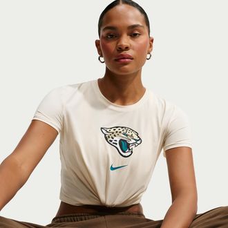 Nike Jacksonville Jaguars Rivalries Collection One Classic Twist Nike Womens Dri-FIT NFL T-Shirt in Brown | 04PS15A9N-FJD