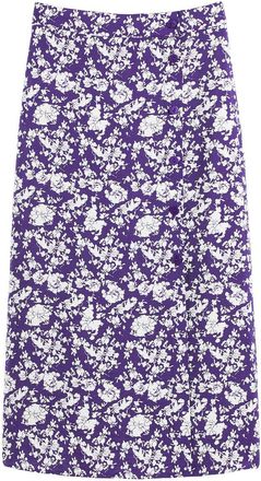 La Redoute Collections Lange rok met knoopsluiting, bloemenprint