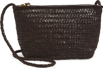 Madewell The Signature Woven Leather Crossbody Bag in Coffee Bean at Nordstrom