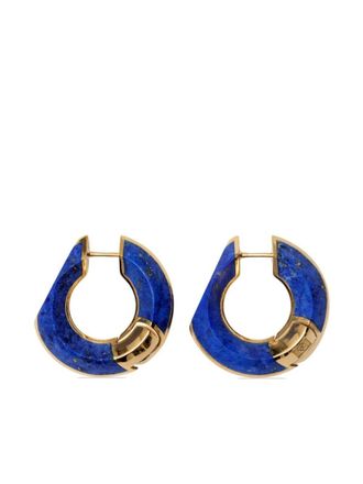 Burberry lapis lazuli hoop earrings - Blue