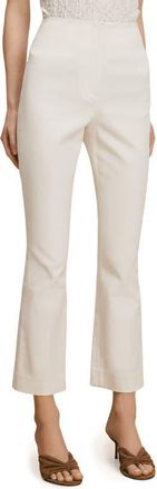 Veronica Beard Althea Crop Stretch Cotton Pants in Dove at Nordstrom, Size 10