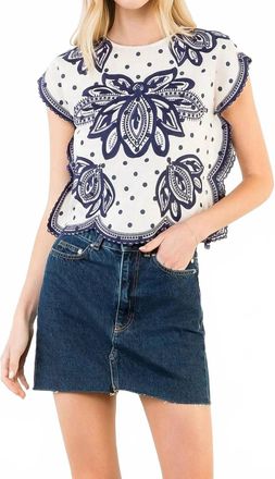 THML Clothing Embroidered Top In White