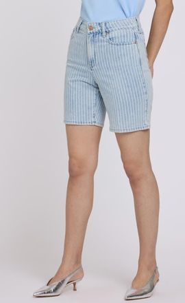 NYDJ Erin High Waist Denim Shorts in Azure Stripe at Nordstrom, Size 12