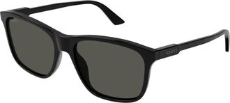 Gucci Square Zonnebrillen - unisex - Zonnebrillen - Zwart - 57 MM - Accessoires