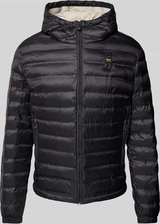 Blauer Steppjacke mit Kapuze Modell CHARLES in Black, Größe XXL