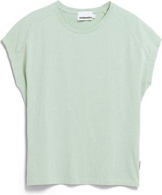 Armedangels Slub Jersey T-Shirt f&uuml;r Damen | gr&uuml;n/grau