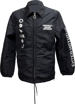 Lanvin Enter Nothing Printed Bomber Jacket in Black Nylon