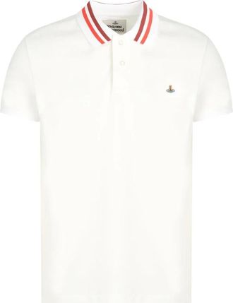 Vivienne Westwood Polo Shirts, male, White, L, Classic Orb Polo Shirt in White