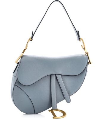 Dior Saddle Handbag Leather Medium shoulder bag - women - Calf Leather - One Size - Blue