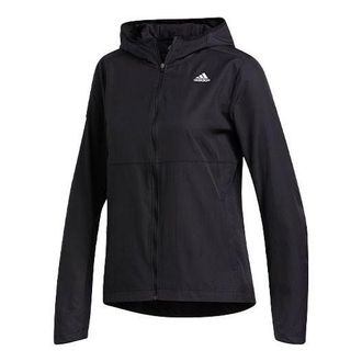 adidas (WMNS) adidas Own The Run Hooded Jacket Black FM6928