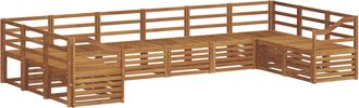 vidaXL Conjunto De Sof&aacute;s De Exterior 10 Uds. Natural Vidaxl