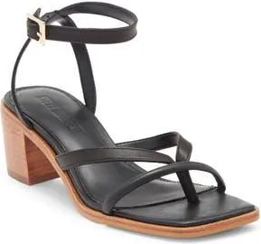 Steve Madden Tilly Block Heel Sandal in Black Leather at Nordstrom Rack, Size 6.5