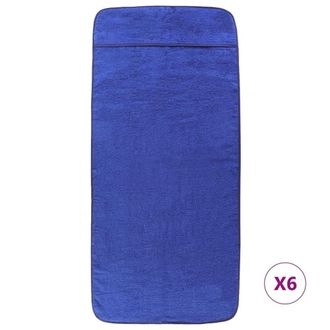 Berkfield Home Soft Beach Towels 6 pcs Royal Blue 60x135 cm Fabric 400 GSM