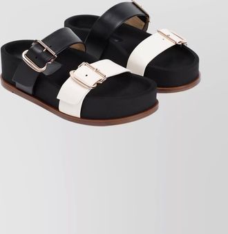Gabriela Hearst wren flat sandals contrast straps