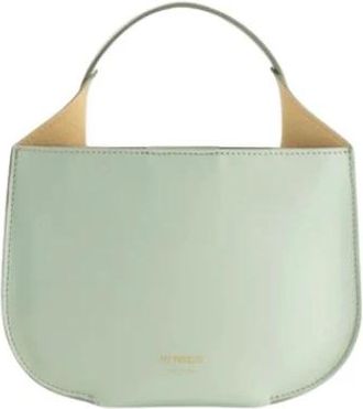 Ree Projects Gestructureerde Hobo Tas in Italiaans Kalfsleer - Dames - Mini tas - Groen - ONE Size - Leer - Tassen