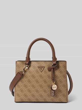 Guess Handtasche mit Logo-Muster Modell NOELLE II in Hellbraun, Gr&ouml;&szlig;e 1