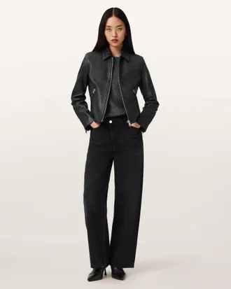 AllSaints Danbury Leather Biker Jacket