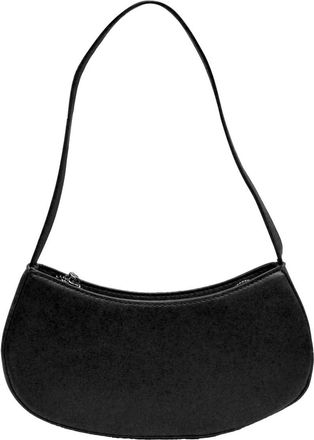 Nupouch Calla Milan Petite Shoulder Bag, Womens Vegan Leather Purse, Zipper, Stylish, Fashion, Trendy Style, Black, Petite Shoulder