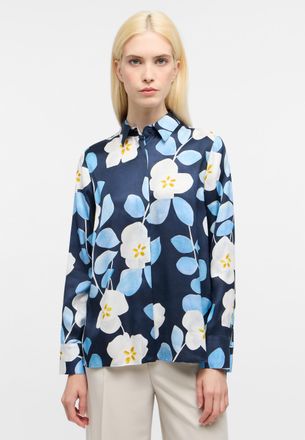 Eterna Hemdbluse ETERNA LOOSE FIT, Damen, Gr. 36, navy, 100% Viskose, Blusen Hemdbluse