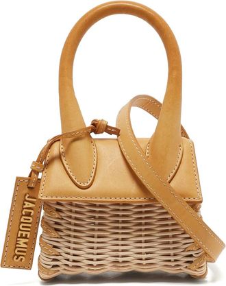 Jacquemus 2020s leren rattan tas - Bruin