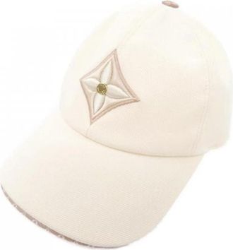 Louis Vuitton Pre-owned Accessories, female, Beige, Size: ONE SIZE Pre-owned Cotton Hat
