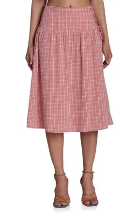 Avec Les Filles Print Side Tie Skirt in Cream-Red Multi at Nordstrom, Size X-Small