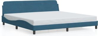 vidaXL Vidaxl - Estructura De Cama Sin Colch&oacute;n Terciopelo Azul 200x200 Cm