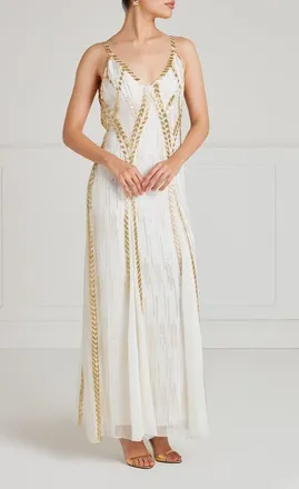 Temperley London Viola Strappy Dress in Ivory at Nordstrom, Size 4