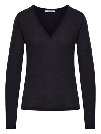 Max Mara Maglione in cashmere con scollo a V - Nero