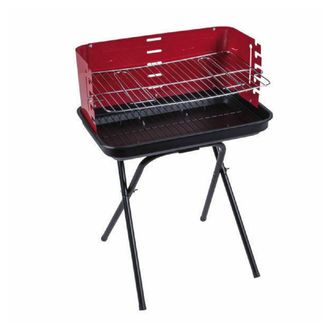 Trade Shop Trade Shop - Barbecue Portatile Da Viaggio A Carbonella Rettangolare Richiudibile Con Griglia