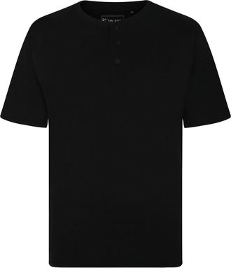 KAM Mens Plus Size T-Shirt Crew Neck Short Sleeve Oversized T-Shirts for Big and Tall Men, Black Colour, Size- 3XL