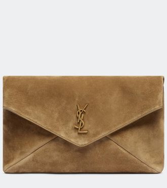 Saint Laurent Cassandre Large suede clutch