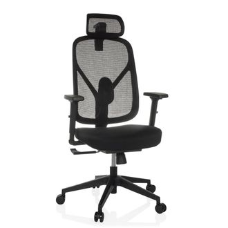hjh OFFICE Silla de oficina profesional Tela / Tejido de malla Negro