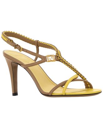 Fendi Fendi Ffold Leather Sandal